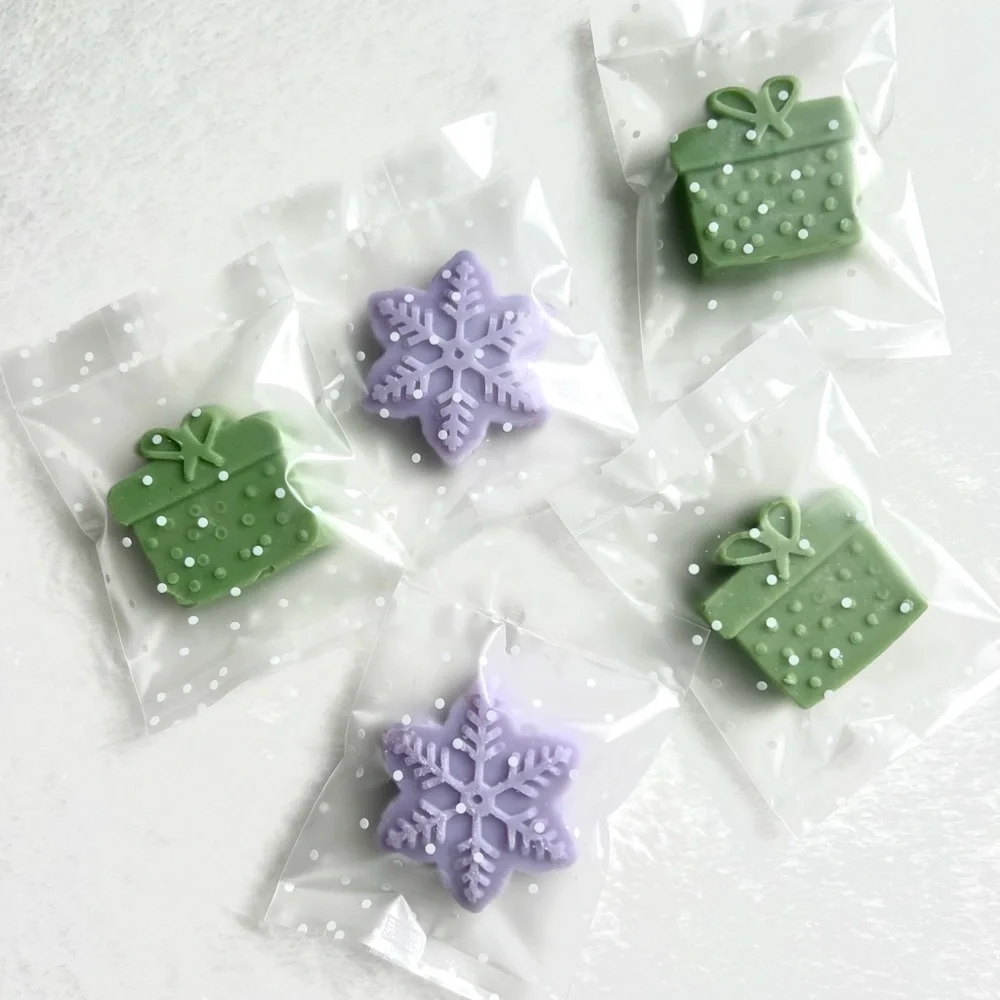 10 bars of Handmade cold process Lavender Snowflakes Soap